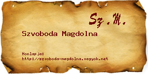 Szvoboda Magdolna névjegykártya